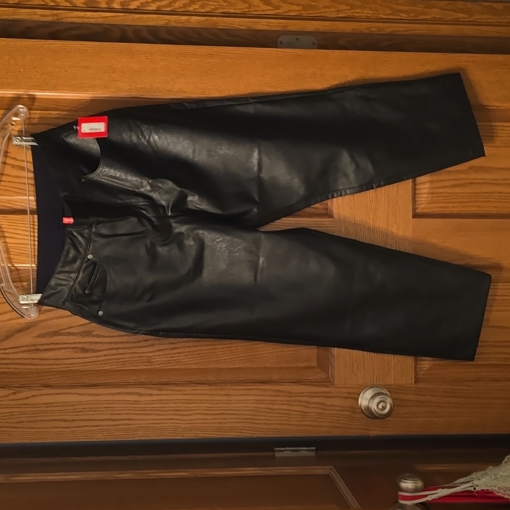 Spanx faux leather petite pants